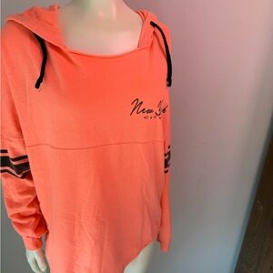 Women's Orange Hoodie Top